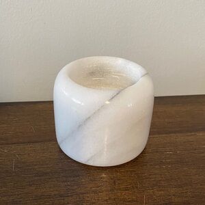 White Marble Candle Holder